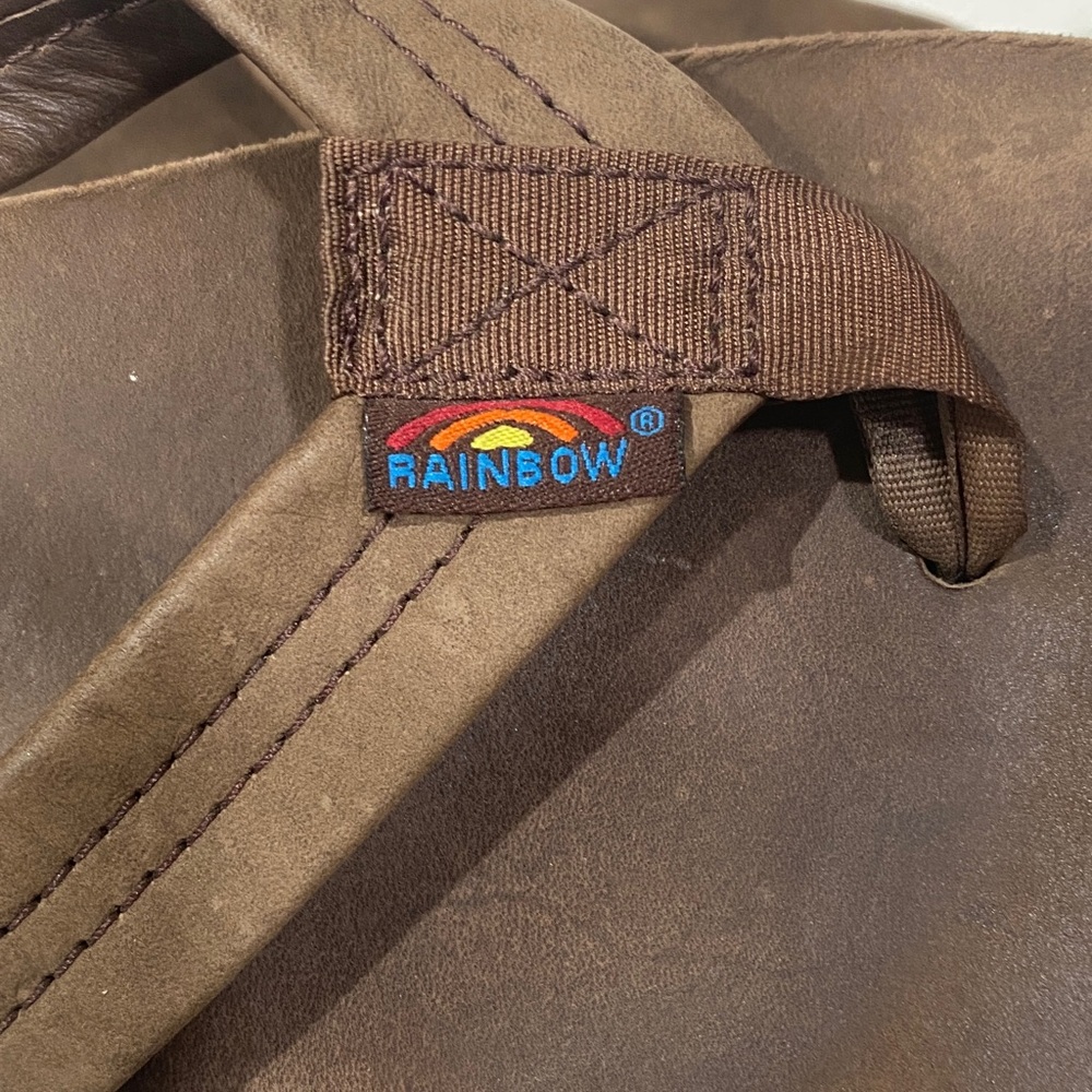 Rainbow Men's Tan Leather Sandals - Picture 3 of 3